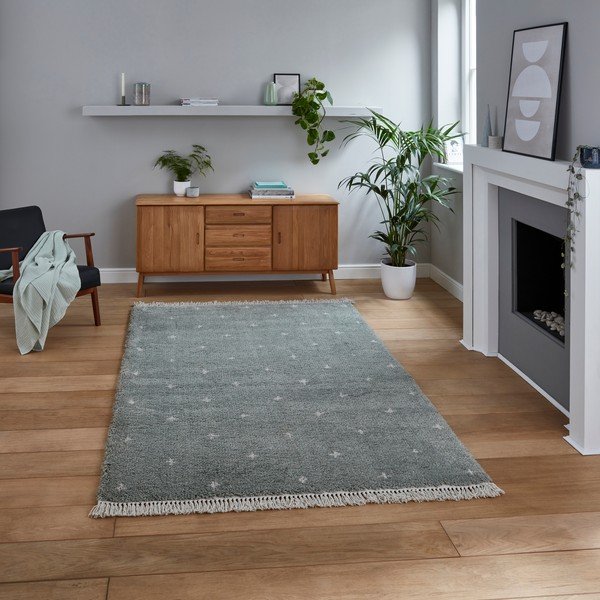 Mėtų žalios spalvos kilimas Think Rugs Boho Dots, 160 x 220 cm-image-1