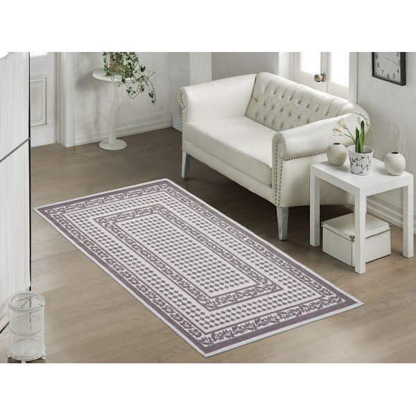 Pilkos ir smėlio spalvos medvilninis kilimas Vitaus Olvia, 100 x 150 cm-image-2