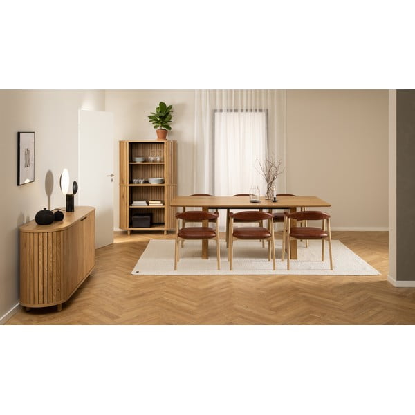 Iš dirbtinės odos valgomojo kėdė konjako rudos spalvos/natūralios spalvos Addi – Actona-image-2