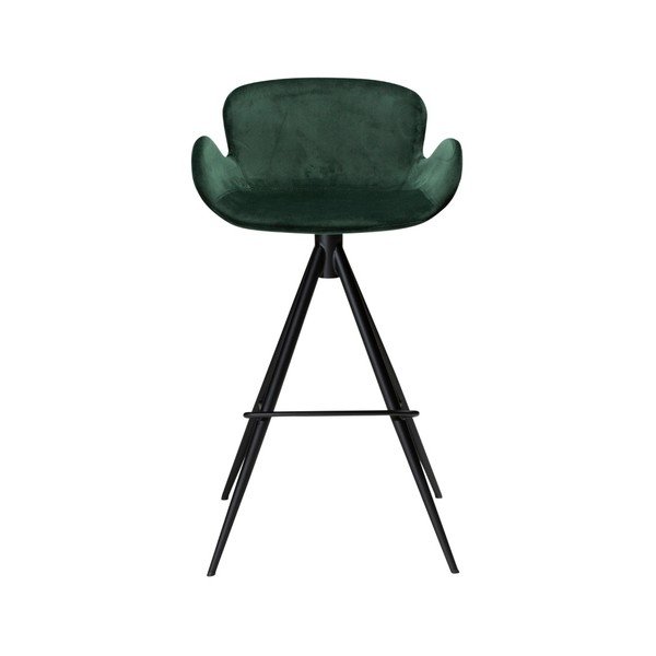 Tamsiai žalia baro kėdė DAN-FORM Denmark Gaia Velvet, aukštis 98 cm-image-1