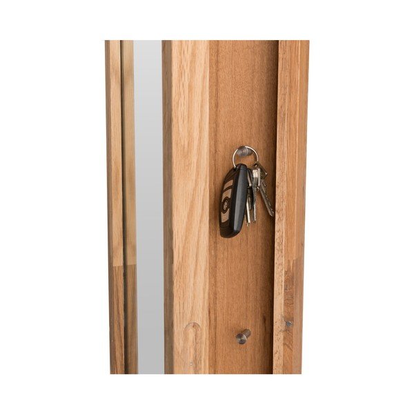 Natūralaus ąžuolo raktų spintelė su veidrodžiu "Rowico Sol-image-2