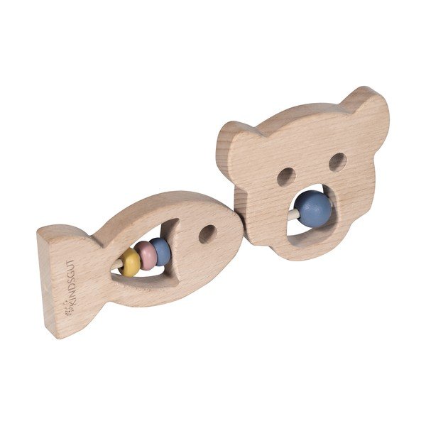 2 medinių žnyplių rinkinys su barškučiu Kindsgut Ring-image-2