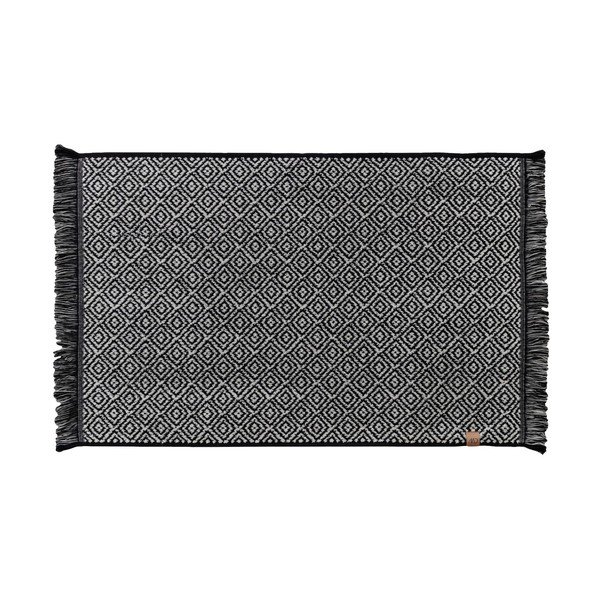 Juodos spalvos iš tekstilės vonios kilimėlis 50x80 cm Morocco – Mette Ditmer Denmark
