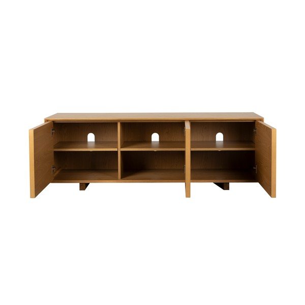 Natūralios spalvos iš uosio masyvo TV spintelė 160x54x42 cm Raster – Zuiver-image-2