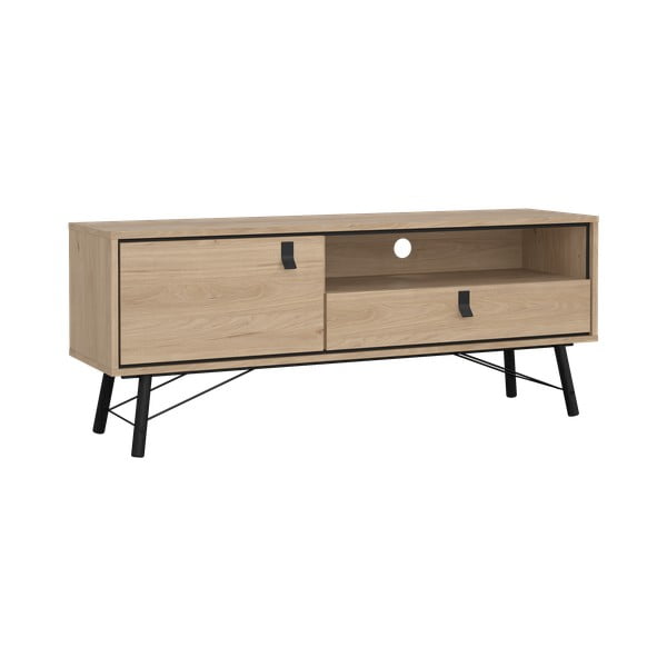 Natūralios spalvos TV spintelė iš ąžuolo 150x60x40 cm Ry – Tvilum-image-2