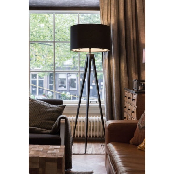 Juodas grindų šviestuvas Zuiver Tripod-image-1