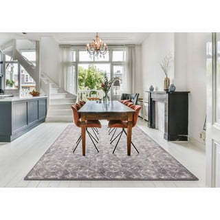 Kilimas iš vilnos pilkos spalvos 133x180 cm Moire – Agnella