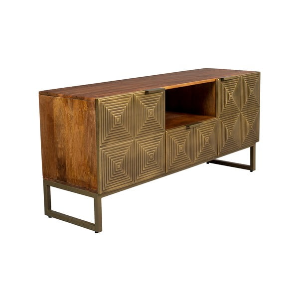 TV spintelė iš mango masyvo auksinės spalvos 40x60 cm Volan – Dutchbone-image-2