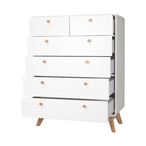 Aukšta šoninė spintelė baltos spalvos 81x104 cm Caitlin – Støraa-image-3