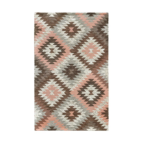 Skalbiamas kilimas rožinės spalvos/rudos spalvos 55x190 cm Avana Rosa – Floorita