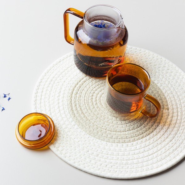 Gintarinės spalvos iš stiklo arbatinukas 950 ml Liv – ONA-image-1