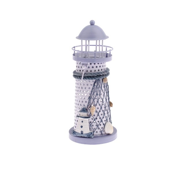 Šviesiai violetinės spalvos "Dakls Lighthouse" žvakidė, aukštis 18,5 cm