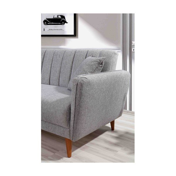 Sulankstoma kampinė sofa šviesiai pilkos spalvos (su kairiuoju kampu) Aqua – Balcab Home-image-2