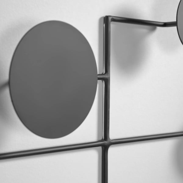 Juodos metalinės sieninės kabyklos Kave Home Vianela, 52 x 40 cm-image-1