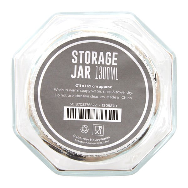 Premier Housewares Šešiakampis stiklainis, 1,3 l-image-2