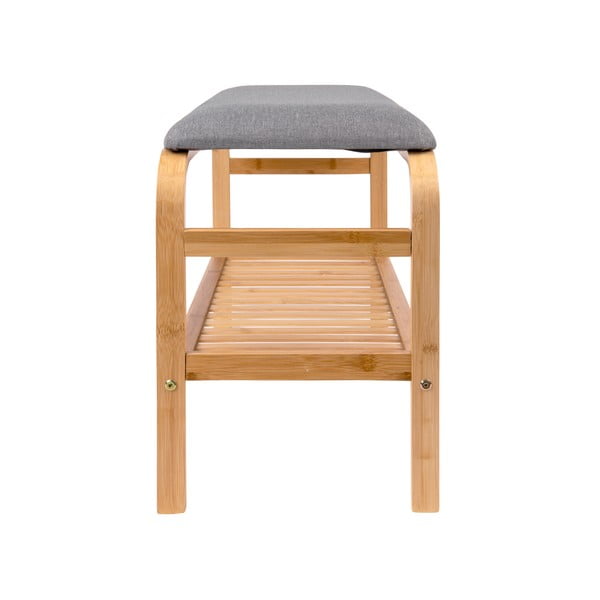 Iš bambuko spintelė batams natūralios spalvos su suoliuku Dure – Leitmotiv-image-1