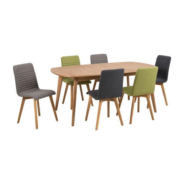 2 šviesiai pilkų valgomojo kėdžių rinkinys Actona Arosa -image-3