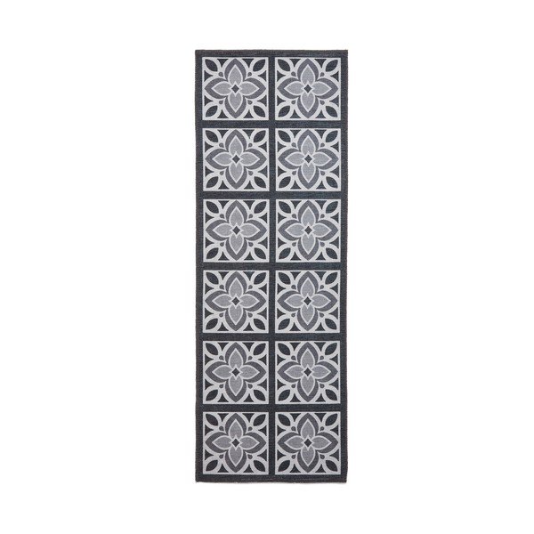Skalbiamas tamsiai pilkos spalvos kilimas 76x230 cm Victoria Grey – Think Rugs