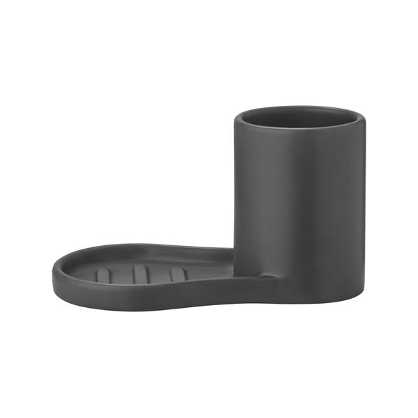 Juodos spalvos iš molio stovas skalbimo reikmenims Piro – Blomus