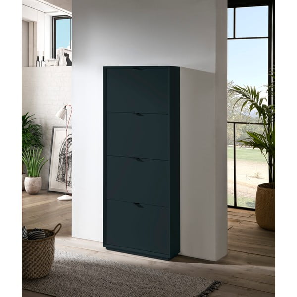 Mėlynos spalvos batų spinta su 4 stalčiais Marckeric Luka-image-1