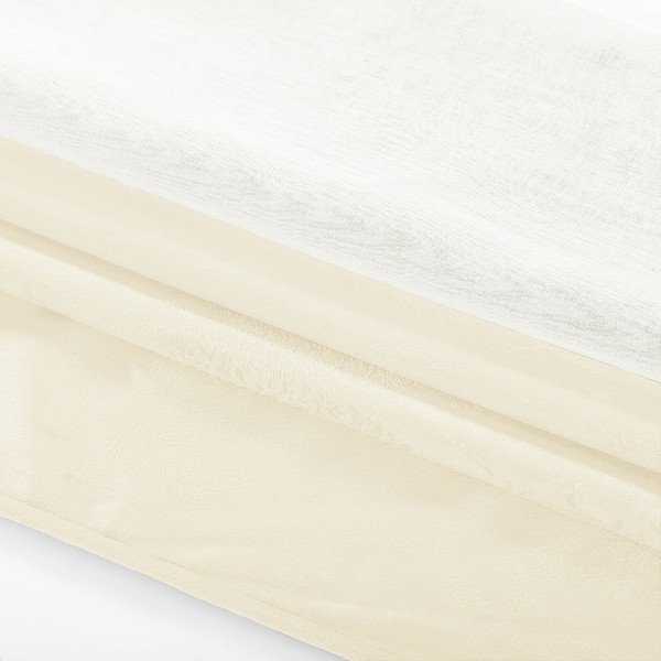 Permatoma užuolaida baltos spalvos/smėlio spalvos 140x270 cm Irvette Eyelets – AmeliaHome-image-1