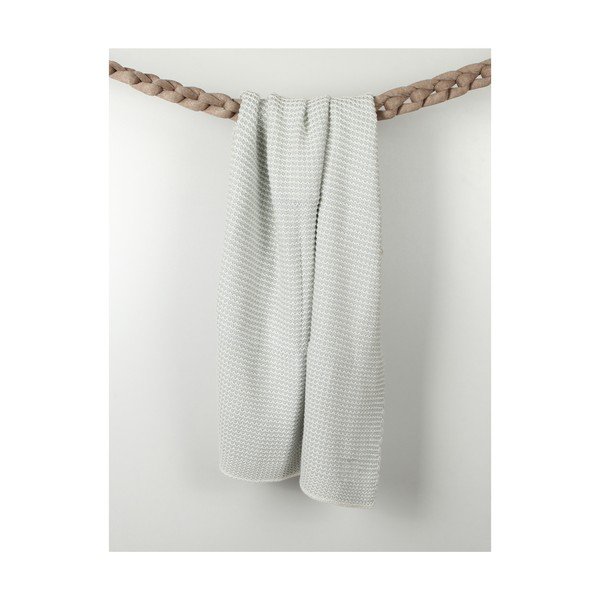 Šviesiai pilka vaikiška medvilninė antklodė Baby Ecru Lucky 90 x 90 cm-image-1