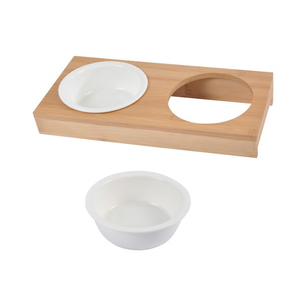 Iš keramikos dubenėlių komplektas su stovu šuniui ø 12 cm – Love Story-image-1