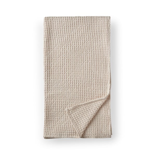 Smėlio spalvos iš medvilnės antklodė ir pledas 150x200 cm Jaipur Chunky Waffle – Pineapple Elephant