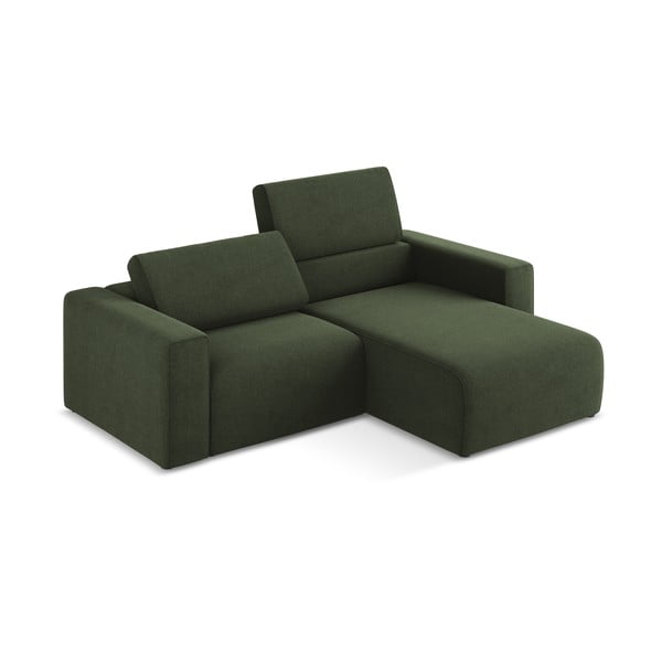 Žalios spalvos kampinė sofa (su dešiniuoju kampu) Kalea – Makamii-image-1