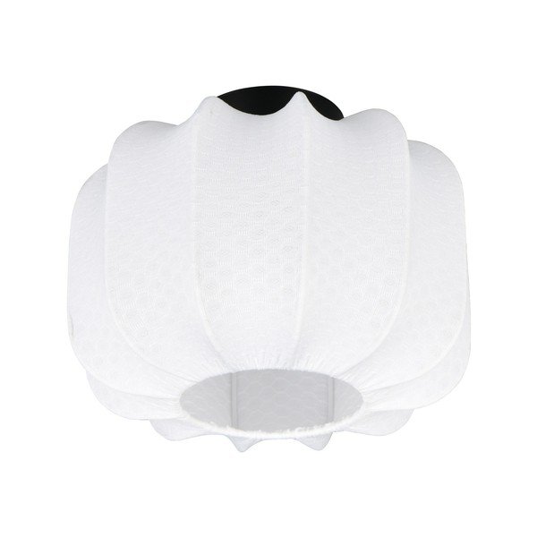 Baltos spalvos iš metalo lubinis šviestuvas ø 25 cm su tekstiliniu gaubtu Madleine – Reality