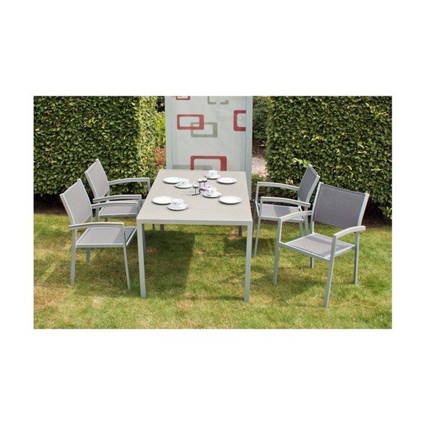 Sodo krėslas pilkos spalvos Grace – Garden Pleasure-image-1