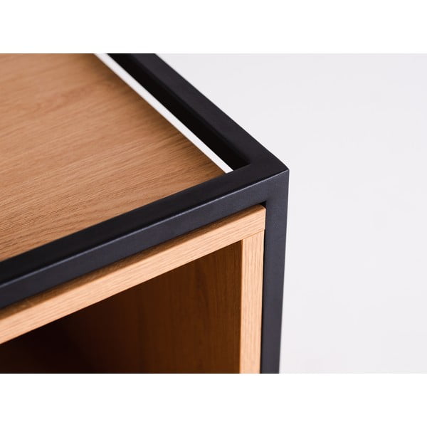 Juoda ąžuolinė knygų spinta 88x60 cm Skap - CustomForm-image-2