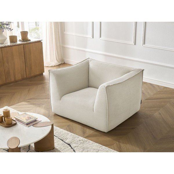 Smėlio spalvos krėslas iš kordinio velveto Giorgia – Bobochic Paris-image-4