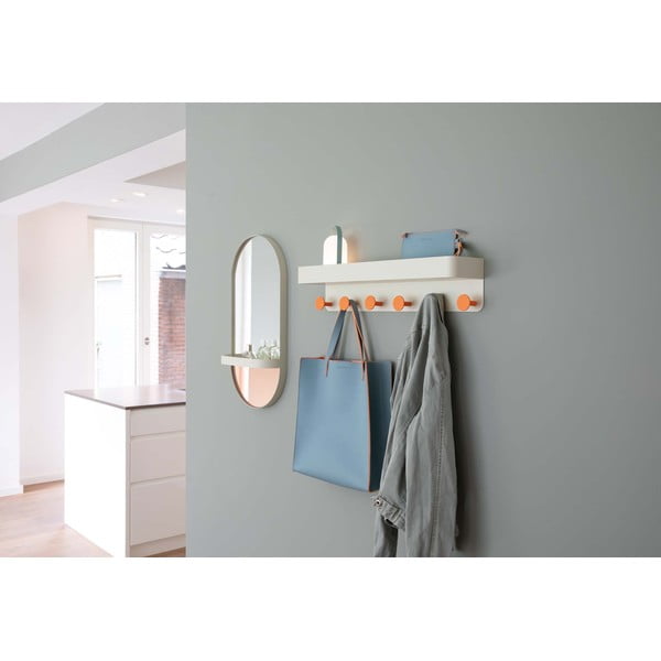 Smėlio spalvos metalinė sieninė pakaba su lentyna - Remember-image-2