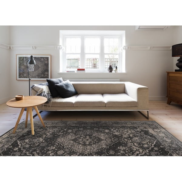 Kilimas iš vilnos tamsiai pilkos spalvos 133x180 cm Zana – Agnella-image-1