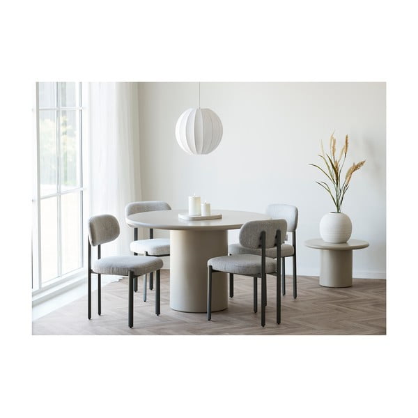 Baltos spalvos kabantis šviestuvas ø 40 cm su tekstiliniu gaubtu Coventry – House Nordic-image-1