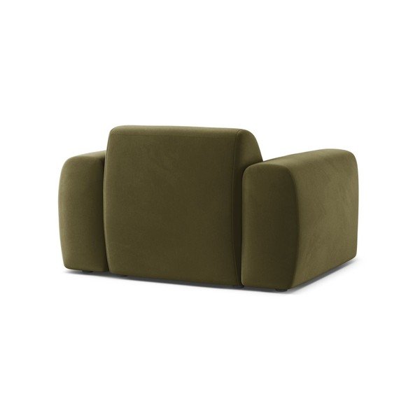 Khaki spalvos krėslas iš velveto Molino – Micadoni -image-3