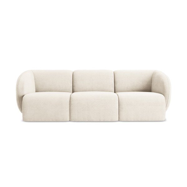 Smėlio spalvos sofa iš šenilinio audinio 244 cm Lani – Makamii