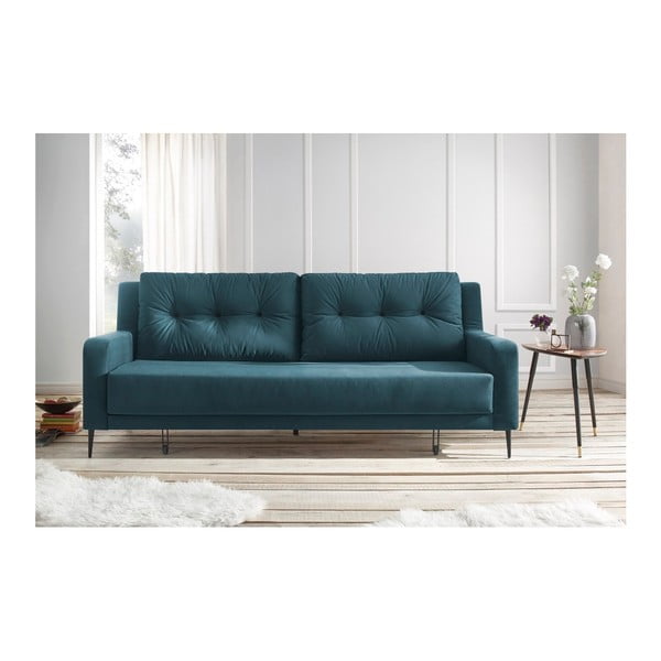 Mėlyna sofa lova Bobochic Paris Bergen