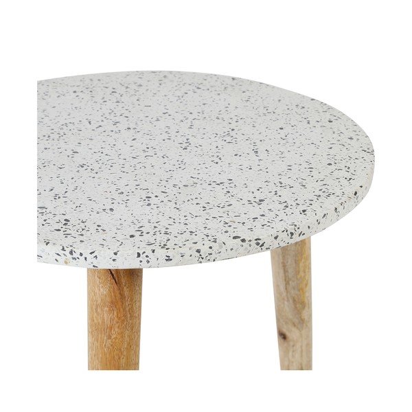 Apvalus kavos staliukas su teraco stalviršiu ø 42 cm Terrazzo - Jardin d'Ulysse-image-4