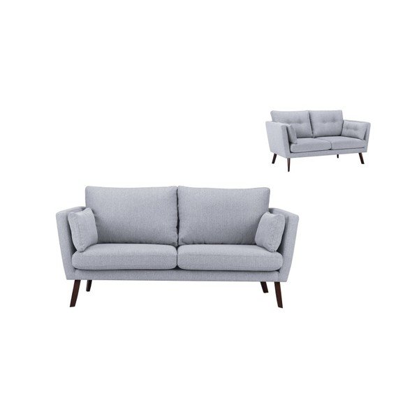 Šviesiai pilka 3 vietų sofa Mazzini Sofos Elena-image-4