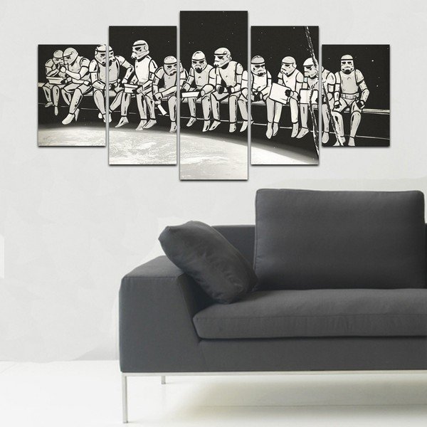 Kelių dalių paveikslas Homemania Decor Black & White Clones-image-1