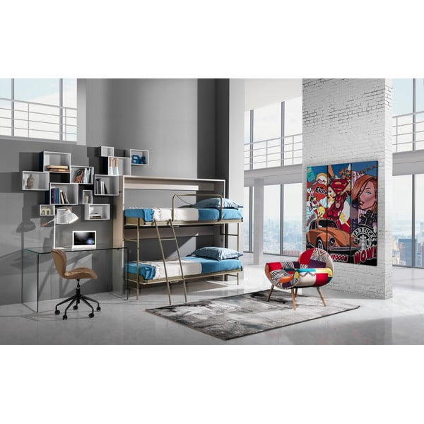 Iš stiklo rašomasis stalas 70x126 cm Bend – Tomasucci-image-3