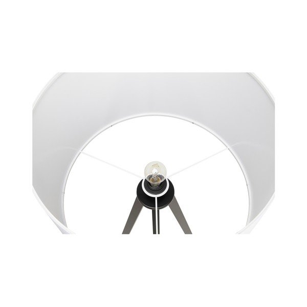 "Kokoon Trivet" grindų lempa su juoda struktūra ir baltu atspalviu-image-3