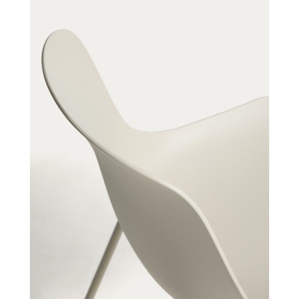Smėlio spalvos plastikinė sodo kėdė Altea – Kave Home-image-4