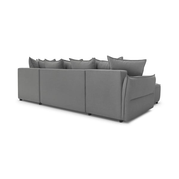 Sulankstoma kampinė sofa šviesiai pilkos spalvos (su dešiniuoju kampu) Leon – Bobochic Paris-image-3