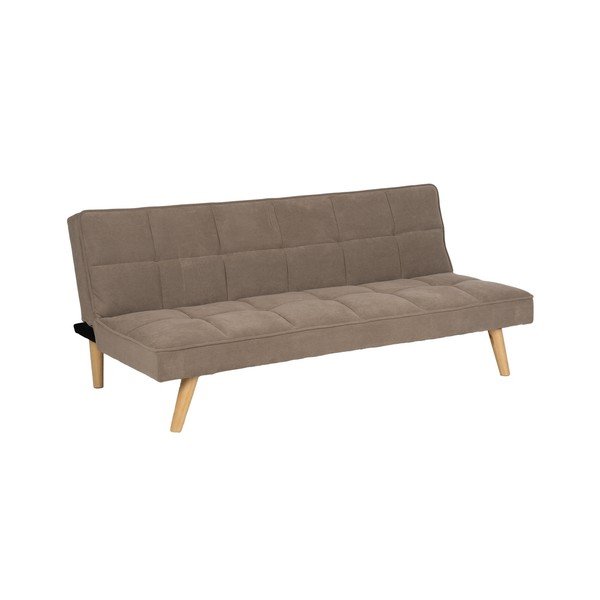 Smėlio spalvos iš šenilinio audinio sulankstoma sofa 175 cm – Ixia-image-2