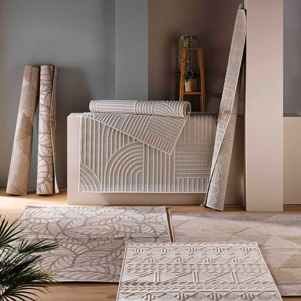 Kilimas smėlio spalvos 120x170 cm Valam – douceur d'intérieur-image-1