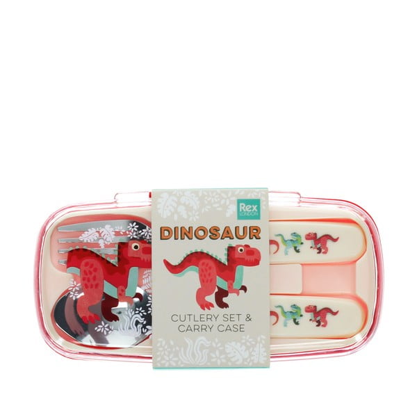 Vaikiški stalo įrankiai iš nerūdijančio plieno 2 vnt. Baby Dinos – Rex London-image-2
