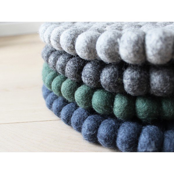 Wooldot Ball Chair Pad, tamsiai mėlynas vilnos kamuolys, ⌀ 30 cm-image-2